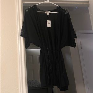 Motherhood Maternity Black Lace Kimono